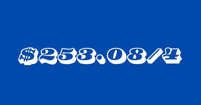 $253.08/4